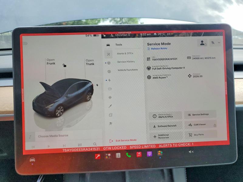 صورة رقم 9 من المزاد - 2024 TESLA MODEL Y مع VIN 7SAYGDEE5RA241531
