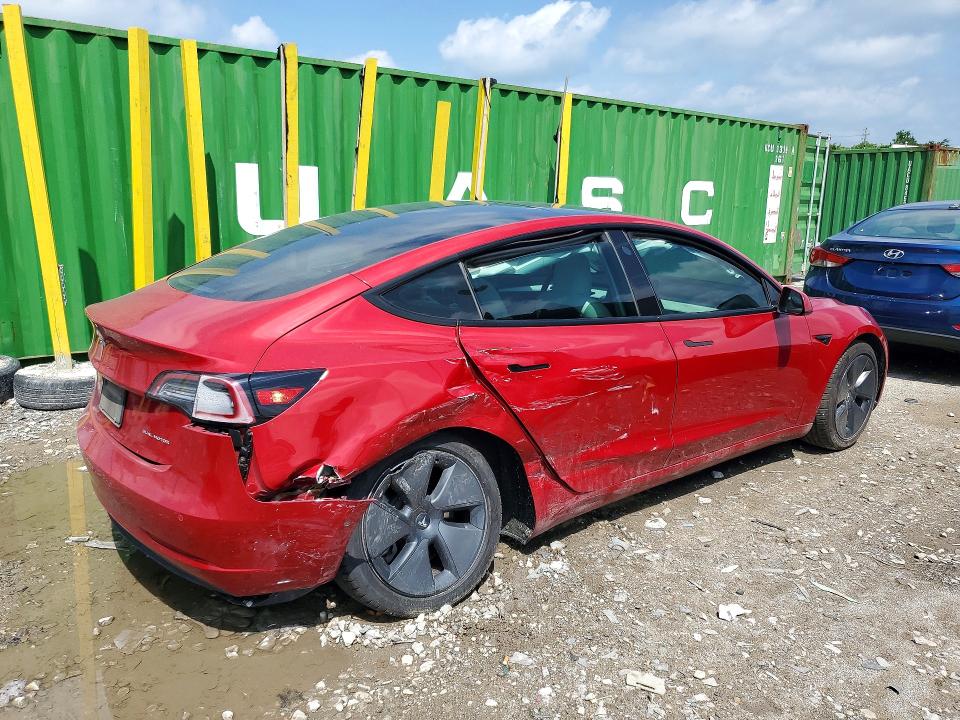 Photo 3 from auction – 2021 TESLA MODEL 3 with VIN 5YJ3E1EB6MF037253