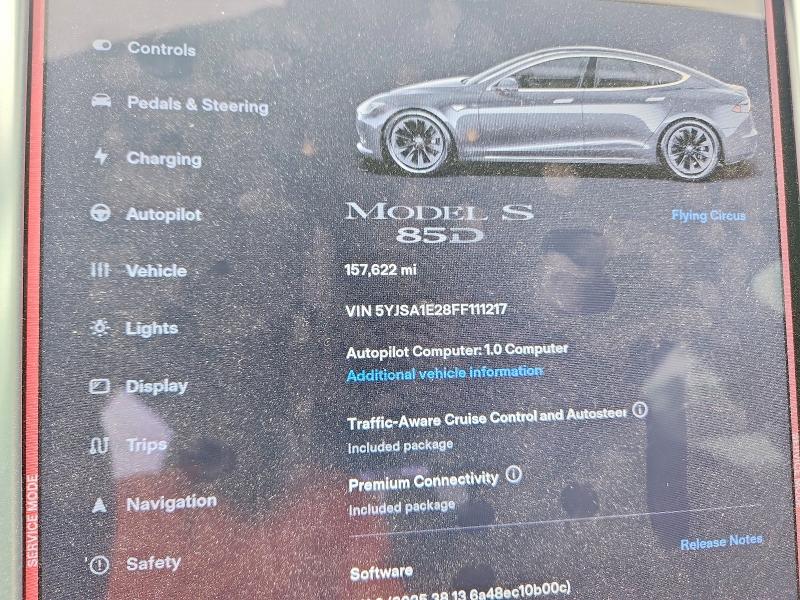 Снимка 9 от търг – 2015 TESLA MODEL S с VIN 5YJSA1E28FF111217