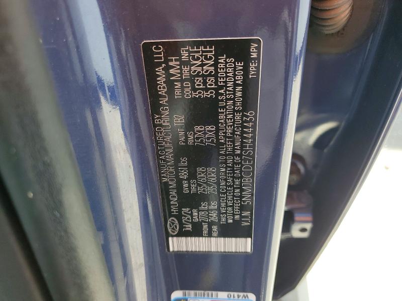 Photo 14 from auction – 2025 HYUNDAI TUCSON with VIN 5NMJBCDE7SH444436