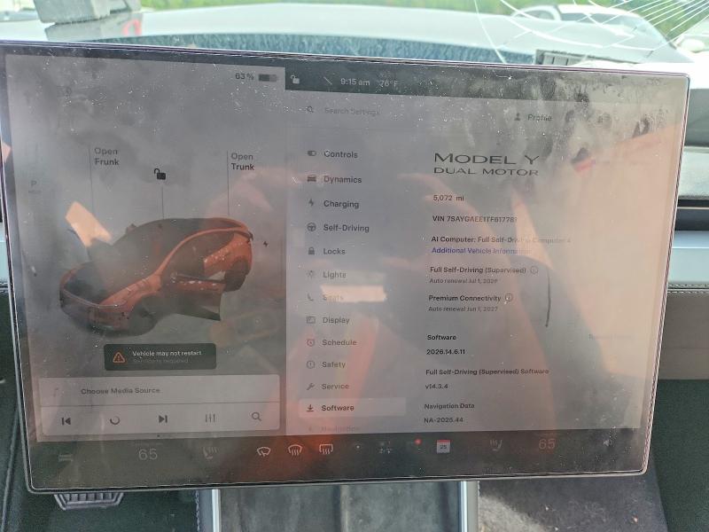 Photo 9 from auction – 2026 TESLA MODEL Y with VIN 7SAYGAEE1TF617781