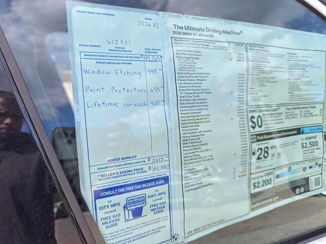 Photo 14 from auction – 2026 BMW X1 with VIN WBX73EF05T5612831