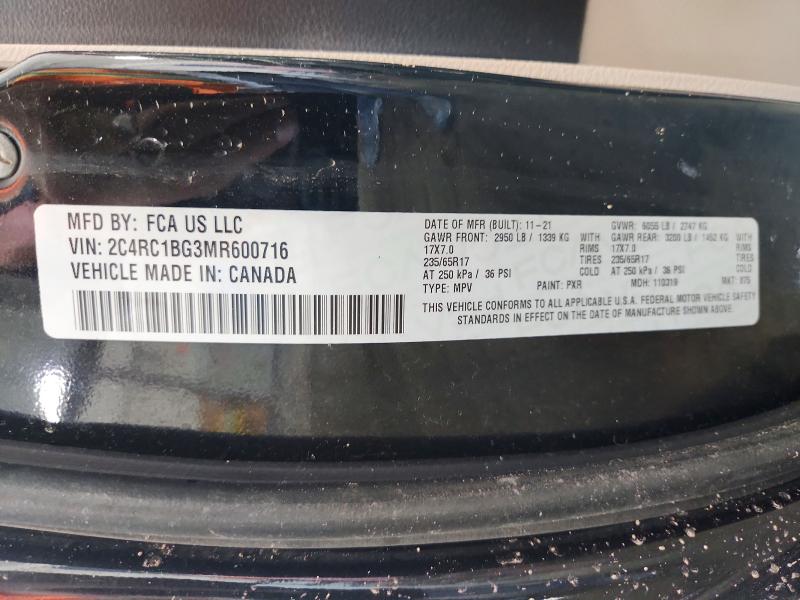 Photo 14 from auction – 2021 CHRYSLER PACIFICA with VIN 2C4RC1BG3MR600716