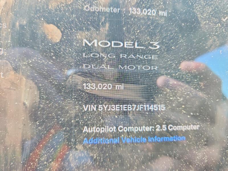 Photo 9 from auction – 2018 TESLA MODEL 3 with VIN 5YJ3E1EB7JF114515