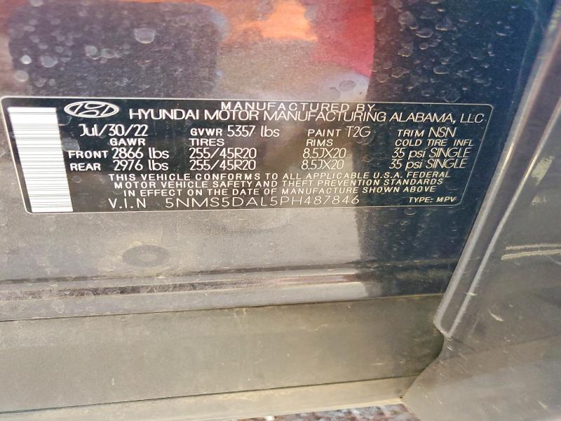 Photo 14 from auction – 2023 HYUNDAI SANTA FE with VIN 5NMS5DAL5PH487846