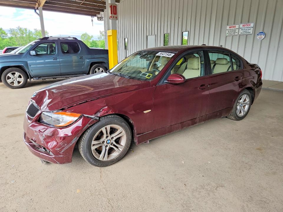 BMW 328 2008 with VIN WBAVC73578KX91668 - Photo from auction