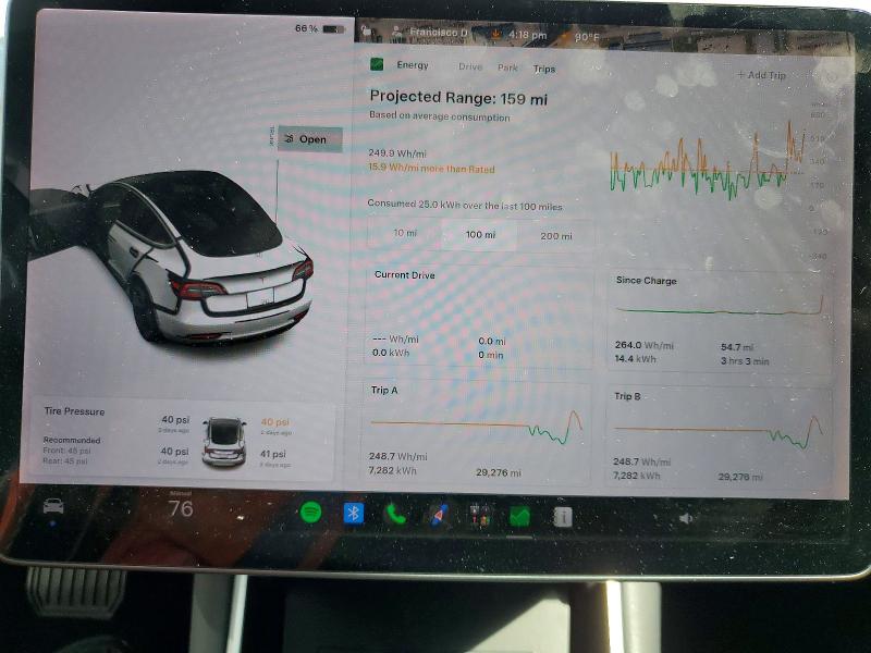 Photo 9 from auction – 2018 TESLA MODEL 3 with VIN 5YJ3E1EA5JF035206