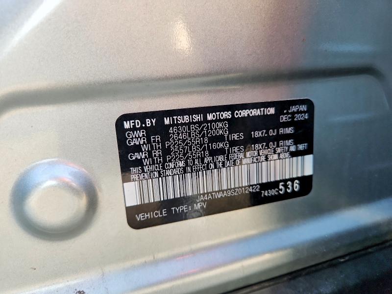 Photo 14 from auction – 2025 MITSUBISHI ECLIPSE CROSS with VIN JA4ATWAA9SZ012422
