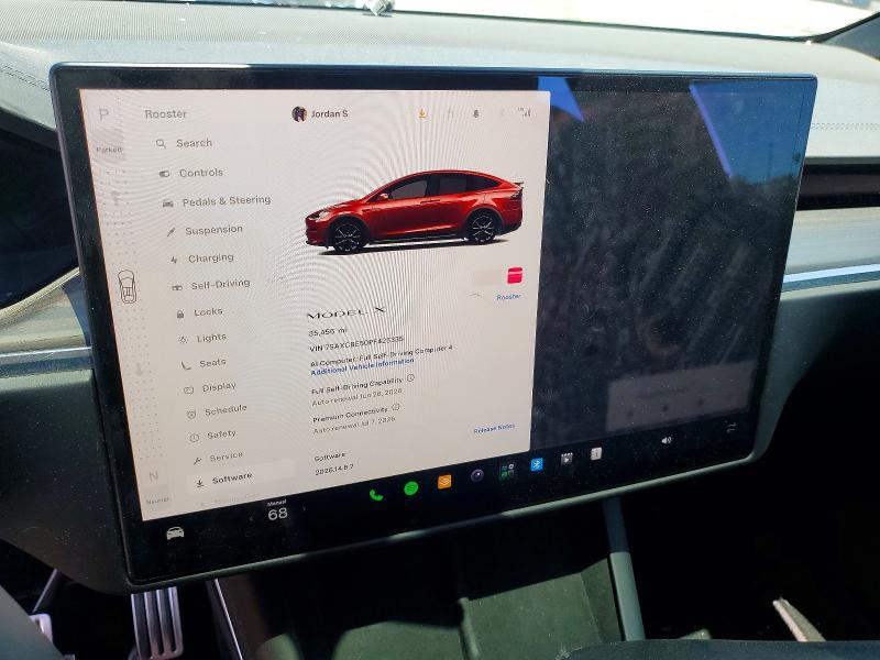 Photo 9 from auction – 2023 TESLA MODEL X with VIN 7SAXCBE50PF425335