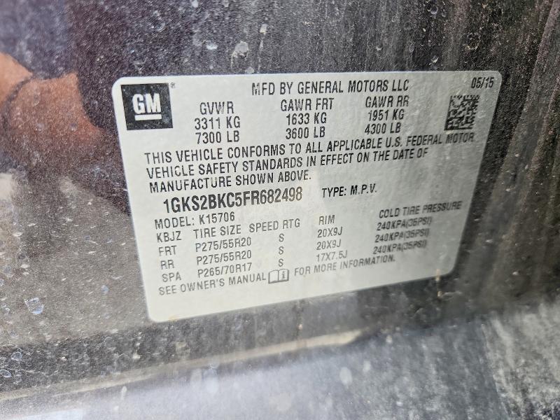 Photo 14 from auction – 2015 GMC YUKON with VIN 1GKS2BKC5FR682498