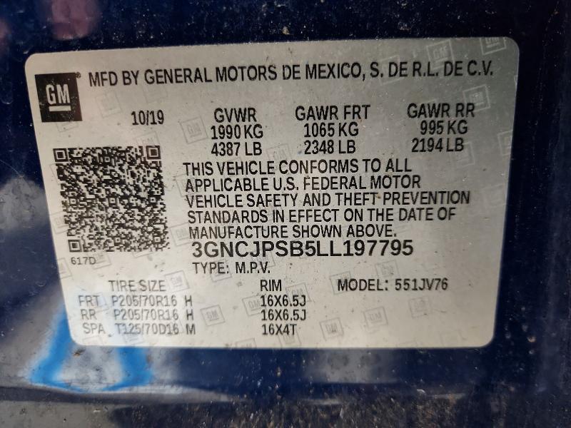 Photo 14 from auction – 2020 CHEVROLET TRAX with VIN 3GNCJPSB5LL197795