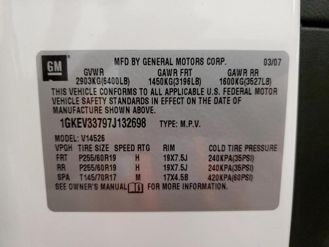 Photo 14 from auction – 2007 GMC ACADIA SLT with VIN 1GKEV33797J132698