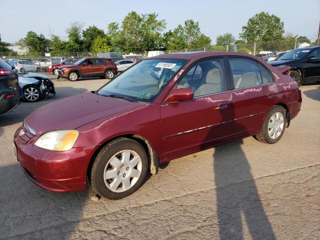 HONDA CIVIC EX 2002 with VIN 2HGES26752H505581 - Photo from auction