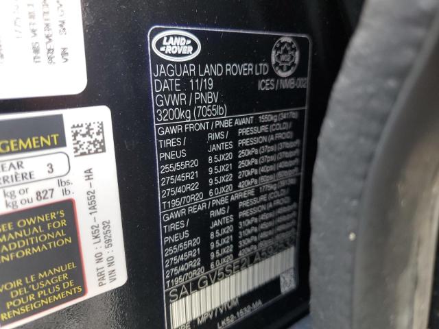 Photo 14 from auction – 2020 LAND ROVER RANGE ROVE with VIN SALGV5SE2LA592532
