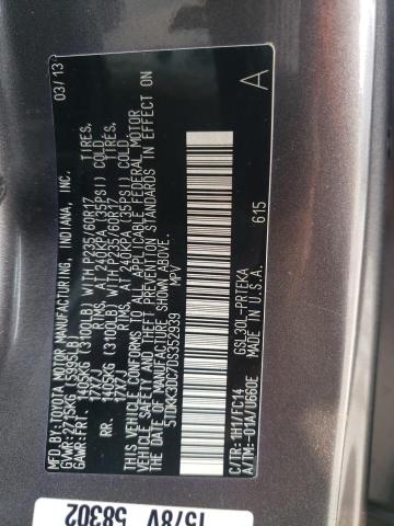 Photo 14 from auction – 2013 TOYOTA SIENNA LE with VIN 5TDKK3DC7DS352939