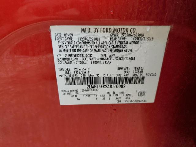 Photo 14 from auction – 2010 LINCOLN MKT with VIN 2LMHJ5FR2ABJ10082