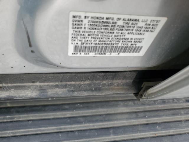 Photo 14 from auction – 2008 HONDA PILOT SE with VIN 5FNYF18308B003970