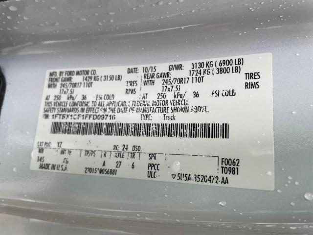 Photo 10 from auction – 2015 FORD F150 SUPER with VIN 1FTEX1CF1FFD09716