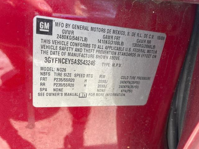 Photo 10 from auction – 2010 CADILLAC SRX PREMIU with VIN 3GYFNCEY5AS543246