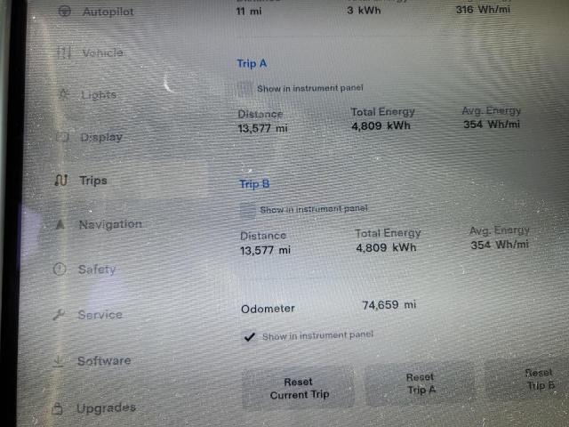 Photo 9 from auction – 2017 TESLA MODEL S with VIN 5YJSA1E22HF209873