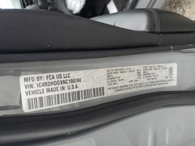 Photo 14 from auction – 2022 DODGE DURANGO GT with VIN 1C4RDHDGXNC199744