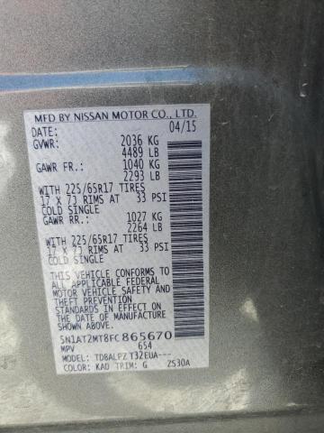 Photo 14 from auction – 2015 NISSAN ROGUE S with VIN 5N1AT2MT8FC865670