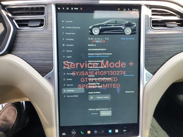 Photo 9 from auction – 2016 TESLA MODEL S with VIN 5YJSA1E41GF130274