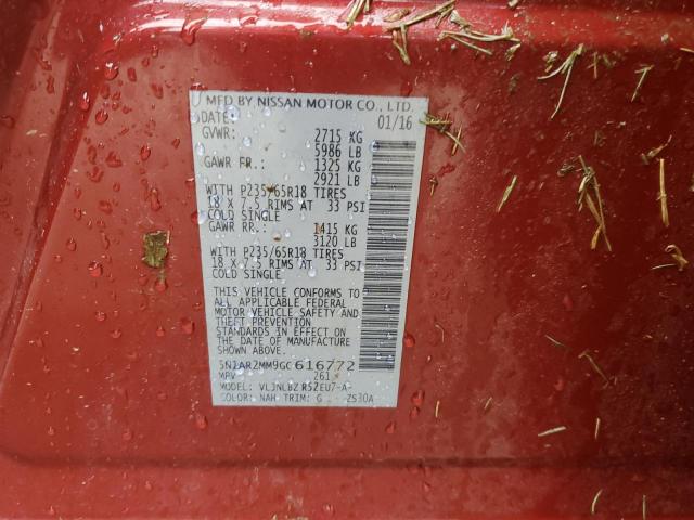 Photo 14 from auction – 2016 NISSAN PATHFINDER with VIN 5N1AR2MM9GC616772