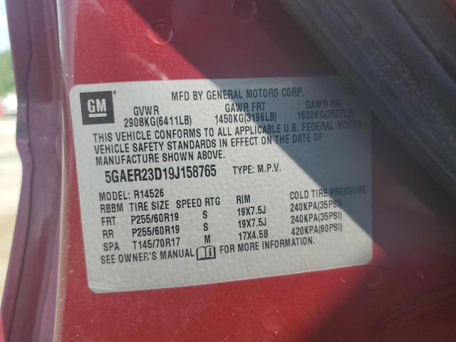 Photo 14 from auction – 2009 BUICK ENCLAVE CX with VIN 5GAER23D19J158765