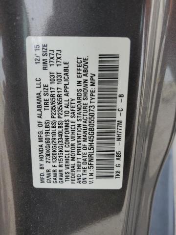 Photo 14 from auction – 2016 HONDA ODYSSEY EX with VIN 5FNRL5H45GB055073
