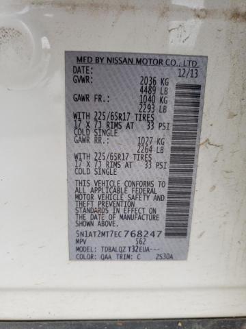 Photo 14 from auction – 2014 NISSAN ROGUE S with VIN 5N1AT2MT7EC768247