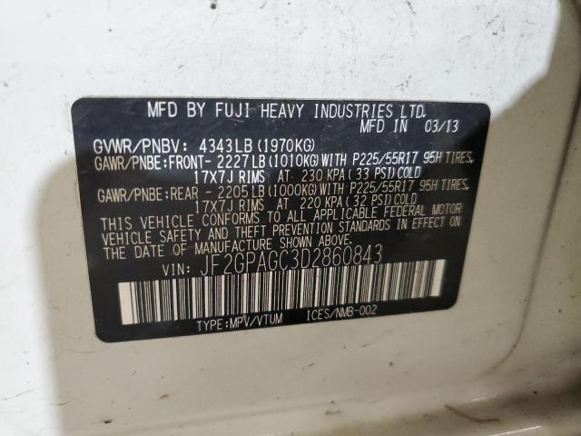 Photo 14 from auction – 2013 SUBARU XV CROSSTR with VIN JF2GPAGC3D2860843