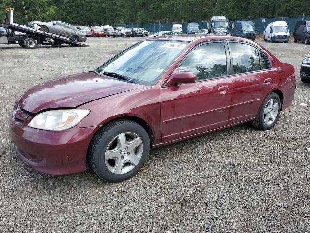 HONDA CIVIC EX 2004 with VIN 2HGES26704H621435 - Photo from auction