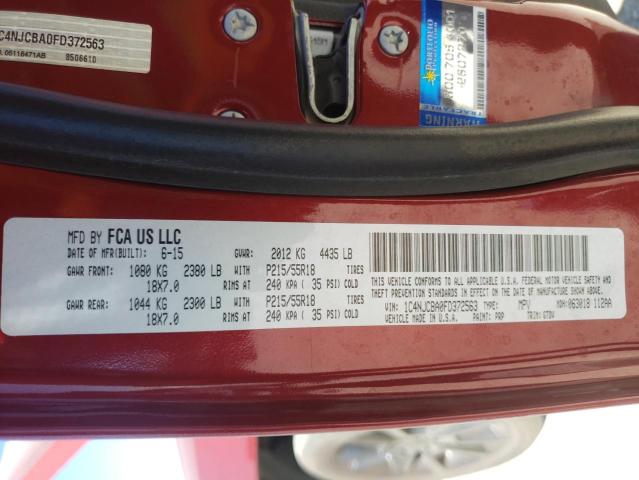 Photo 14 from auction – 2015 JEEP COMPASS SP with VIN 1C4NJCBA0FD372563