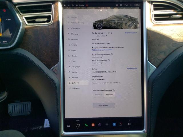 Photo 9 from auction – 2017 TESLA MODEL S with VIN 5YJSA1E29HF225861