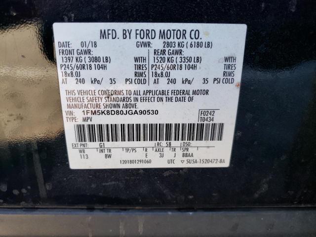 Photo 14 from auction – 2018 FORD EXPLORER X with VIN 1FM5K8D80JGA90530
