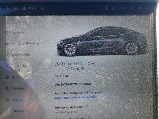Photo 9 from auction – 2017 TESLA MODEL S with VIN 5YJSA1E21HF186568