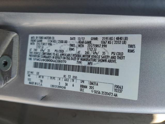 Photo 14 from auction – 2013 FORD ESCAPE SE with VIN 1FMCU9G90DUC06570