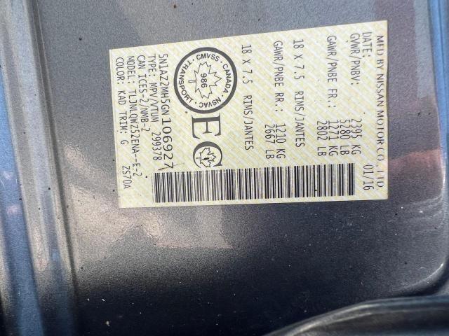 Photo 10 from auction – 2016 NISSAN MURANO S with VIN 5N1AZ2MH5GN106927