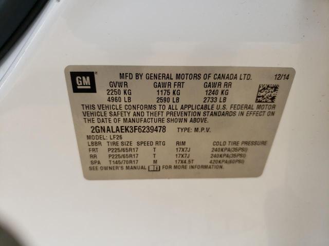 Photo 14 from auction – 2015 CHEVROLET EQUINOX LS with VIN 2GNALAEK3F6239478