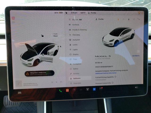 Photo 9 from auction – 2018 TESLA MODEL 3 with VIN 5YJ3E1EA8JF025477
