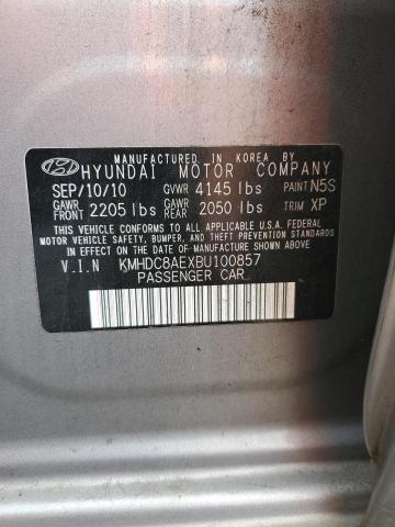Photo 14 from auction – 2011 HYUNDAI ELANTRA TO with VIN KMHDC8AEXBU100857