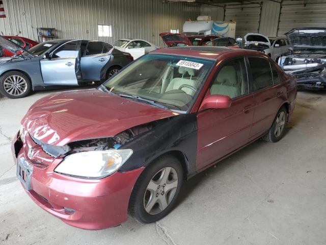 HONDA CIVIC EX 2005 with VIN 2HGES26735H522268 - Photo from auction
