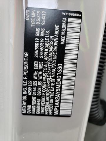 Photo 14 from auction – 2021 PORSCHE CAYENNE with VIN WP1AA2AY5MDA01630