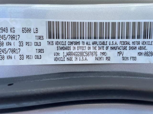 Photo 10 from auction – 2011 JEEP GRAND CHER with VIN 1J4RR4GG9BC507076