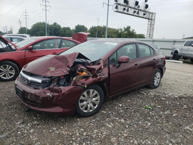 HONDA CIVIC LX 2012 with VIN 19XFB2F51CE033491 - Photo from auction