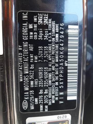 Photo 14 from auction – 2019 KIA SORENTO EX with VIN 5XYPHDA50KG479476