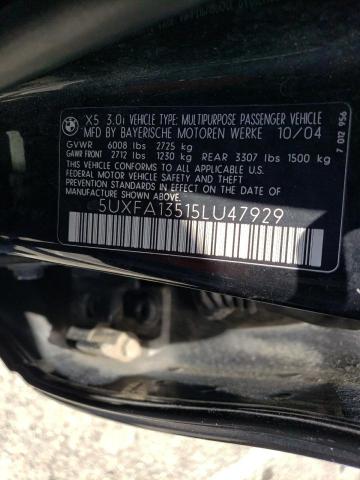 Photo 14 from auction – 2005 BMW X5 3.0I with VIN 5UXFA13515LU47929