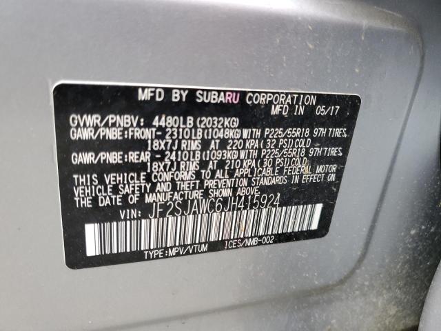 Photo 14 from auction – 2018 SUBARU FORESTER 2 with VIN JF2SJAWC6JH415924