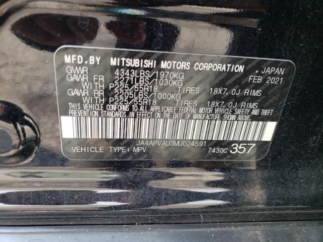 Photo 14 from auction – 2021 MITSUBISHI OUTLANDER with VIN JA4APVAU3MU024591
